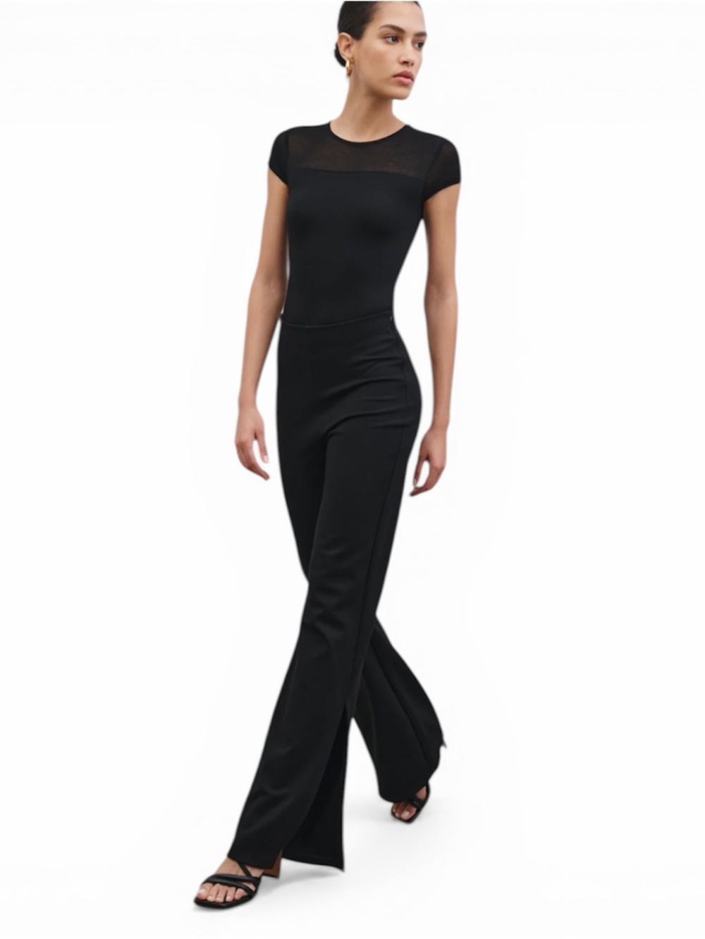 Marcella New York Pearson Pants Black High Waist Flare Ponte NWT Size XS